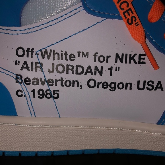 Off-White Jordan 1 UNC - Picture 6 of 16